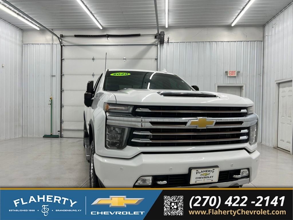 2020 Chevrolet Silverado 2500 HD High Country in Summit White — front three-quarter view