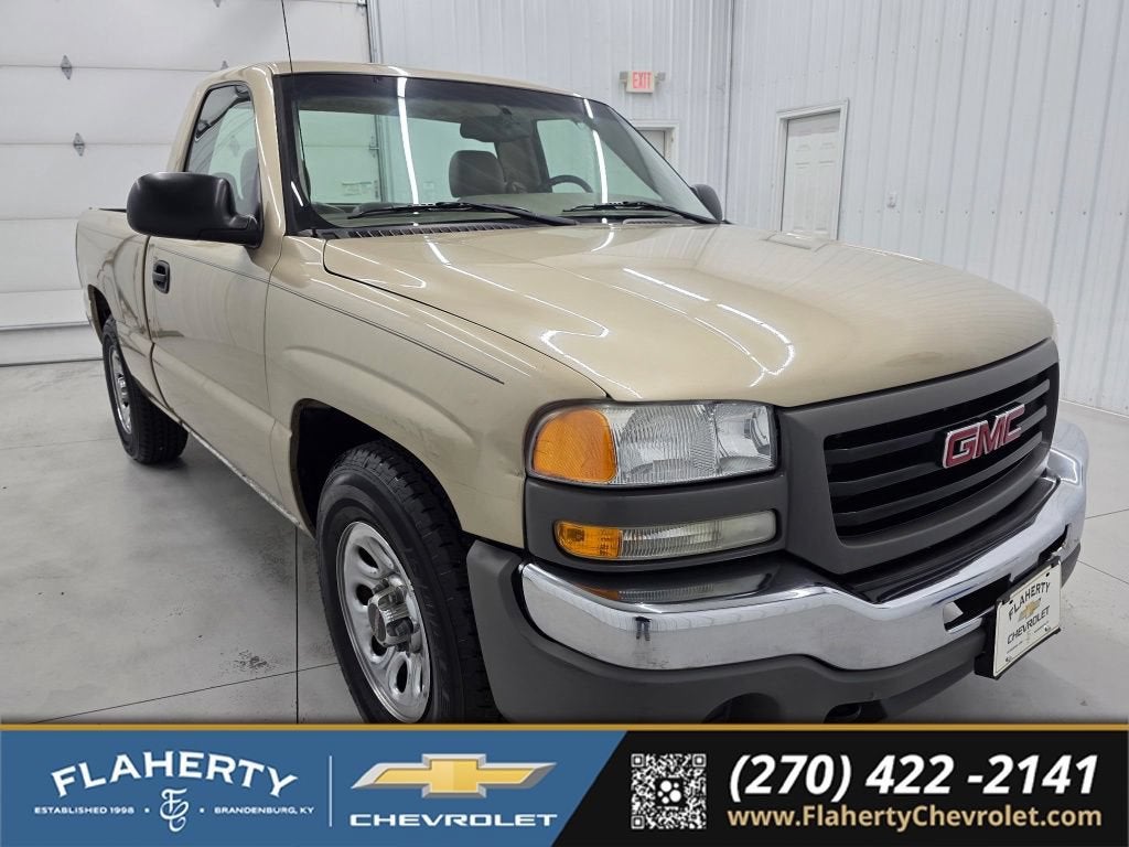2005 GMC Sierra 1500 Work Truck in Sand Beige Metallic — front three-quarter view